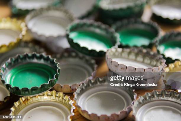 bottle caps - beer bottle stock pictures, royalty-free photos & images