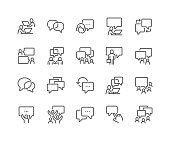 Line Business Communication Icons