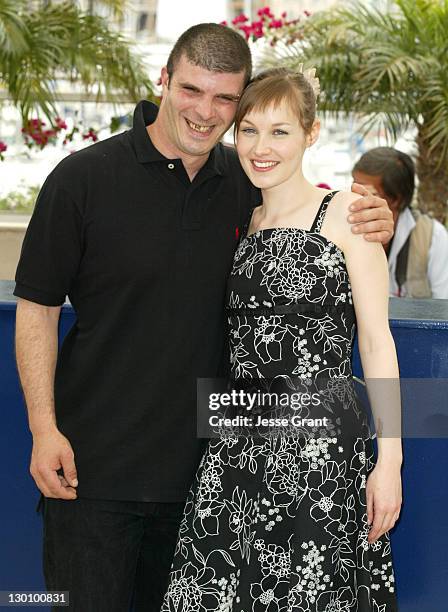 Samuel Boidin and Adelaide Leroux during 2006 Cannes Film Festival - "Flandres" Photocall at Palais des Festival Terrace in Cannes, France.