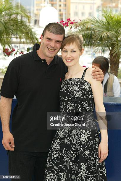 Samuel Boidin and Adelaide Leroux during 2006 Cannes Film Festival - "Flandres" Photocall at Palais des Festival Terrace in Cannes, France.