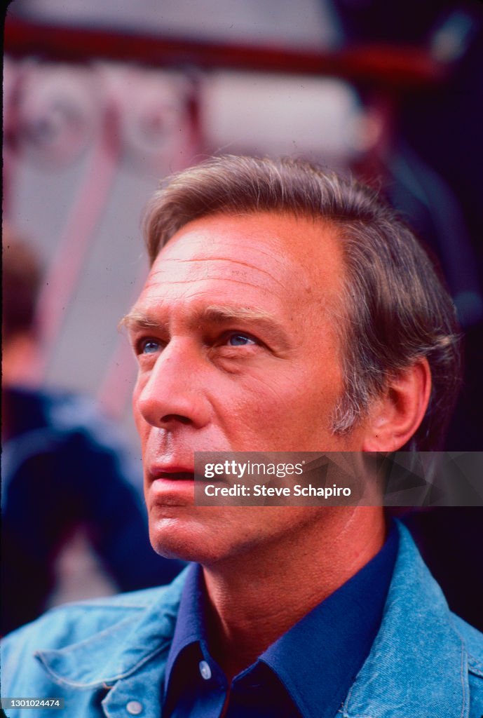 Actor Roderick Plummer Close-up of Canadian actor Christopher Plummer during the filming of ...