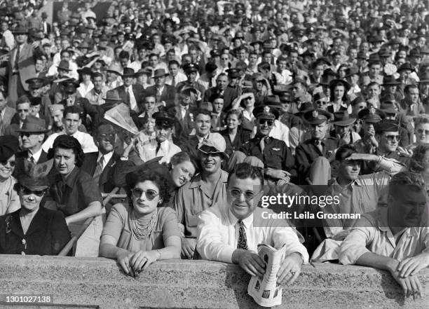 Crowd attends a Vanderbilt University home game circa 1940 in Nashville, Tennessee.
