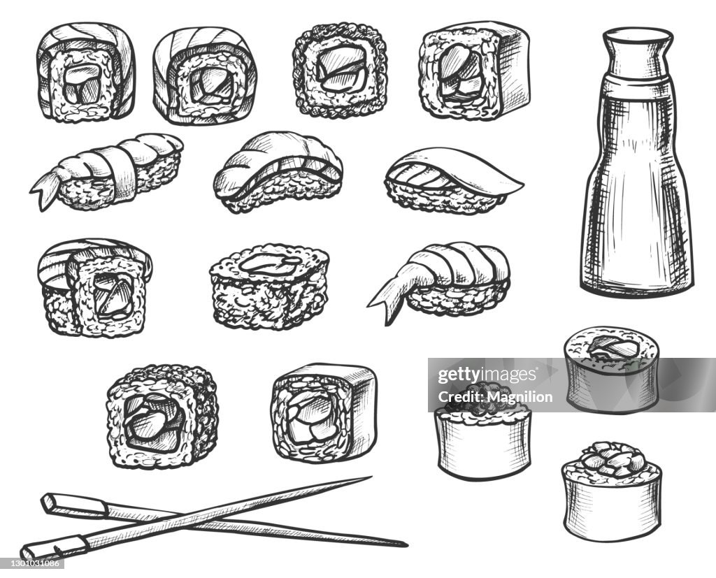 Sushi Roll Doodle Set