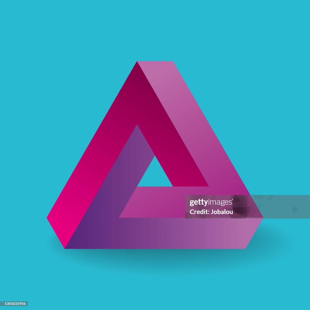Triangle Stack 3d 3d Triangle Illusion
