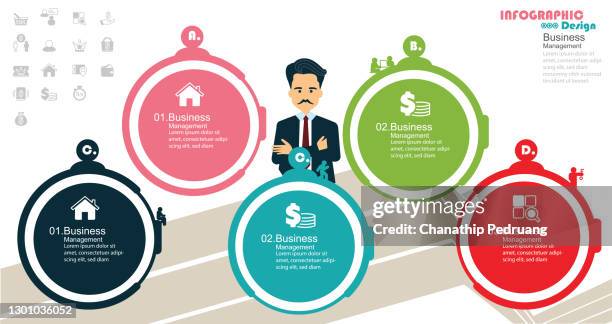 vector circle infographic. template for diagram, graph, presentation and chart. business concept with five options, parts, steps or processes. abstract background stock illustration - 3 circles process stock illustrations