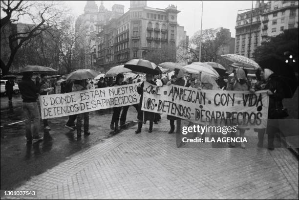 The mothers of the Plaza de Mayo demonstrate in Buenos Aires in 1982.