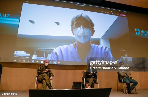 Colonel Dr. Jens-Peter Evers, German medical team leader, EMEDA, the CEO of Luz Saúde Isabel Vaz and Dr. João Gouveia are joined by...