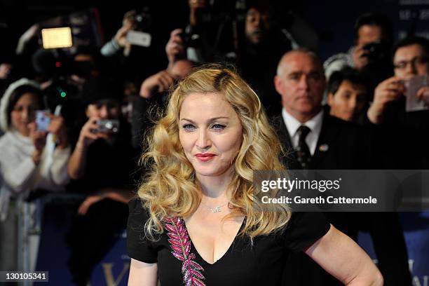 Filmmaker Madonna attends the "W.E." premiere during the 55th BFI London Film Festival at Empire Leicester Square on October 23, 2011 in London,...