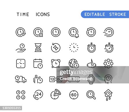 Time Line Icons Editable Stroke Time Line Icons Editable Stroke