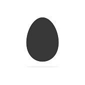 Egg black icon. Chicken egg.