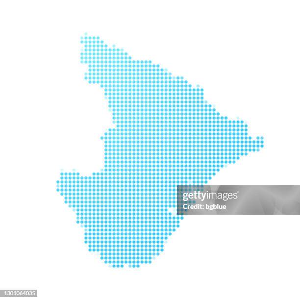 ilustrações, clipart, desenhos animados e ícones de mapa de sergipe em pontos azuis no fundo branco - brasil sergipe aracaju