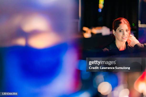 Writer Suleika Jaouad rehearses backstage at TED2019 - Bigger Than Us on April 19, 2019 in Vancouver, Canada.