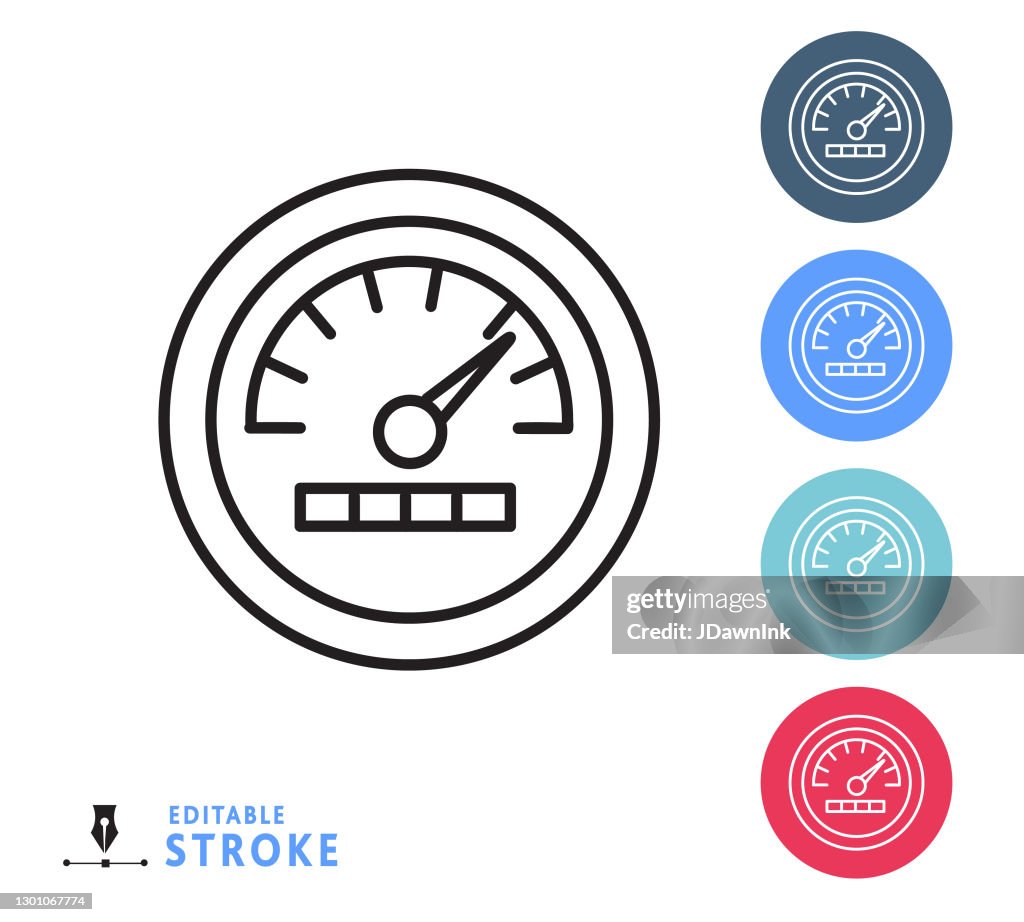 Home efficiency hydro meter thin line Icon set - editable stroke