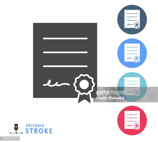 stockillustraties, clipart, cartoons en iconen met awards trofeeën en het winnen van certificaat thema-pictogram set - certificate icon