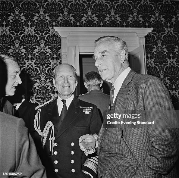 Admiral Sir Michael Pollock , the First Sea Lord, with Earl... News ...