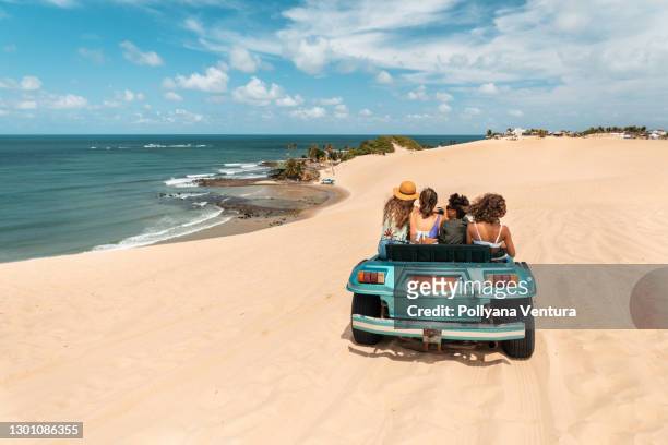 buggy fahrt in genipabu beach, rio grande do norte - natal brazil stock-fotos und bilder