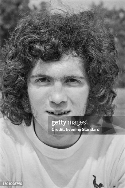 Northern Irish footballer Chris McGrath of Tottenham Hotspur FC, a League Division 1 team at the start of the 1973-74 football season, UK, 20th...