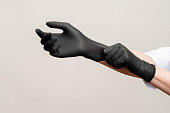 chef hands kitchen hygiene black latex gloves