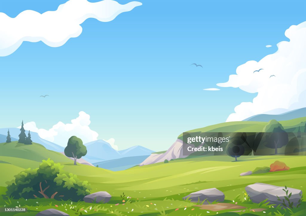 Beau paysage hilly