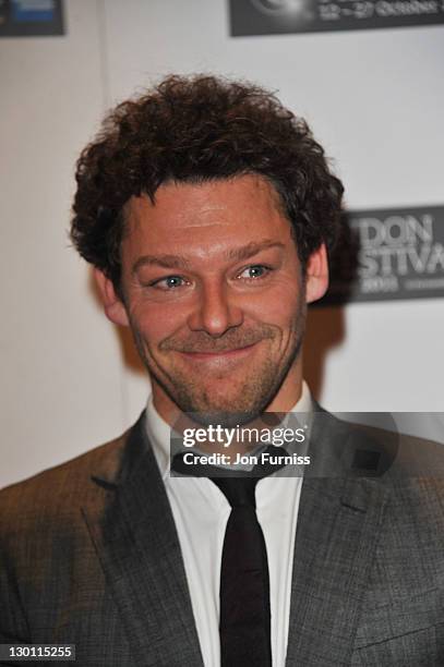 Actor Richard Coyle attends the screening of 'W.E.' at The 55th BFI London Film Festival at Empire Leicester Square on October 23, 2011 in London,...