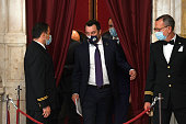 secretary lega party matteo salvini at