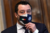 secretary lega party matteo salvini at
