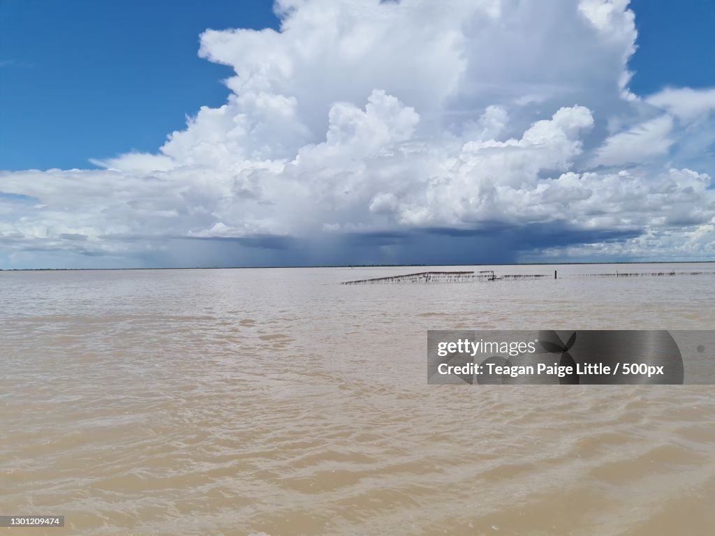 Scenic view of beach against sky,Karumba Rd,Karumba QLD,Australia