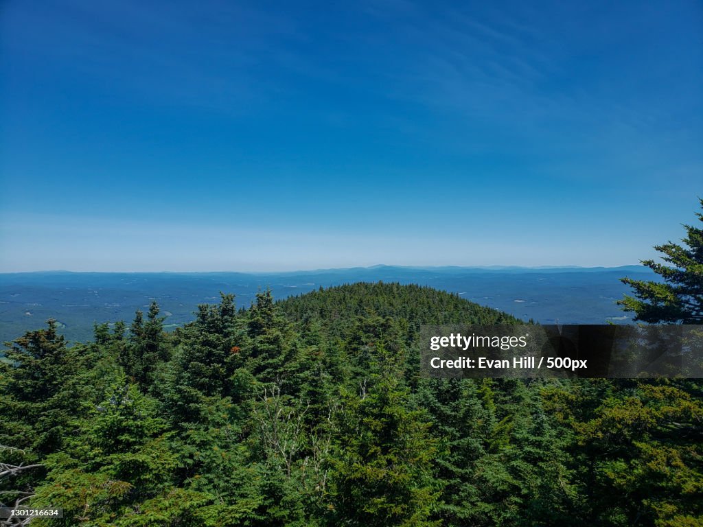 Scenic view of sea against blue sky,Mt Ascutney,United States,USA