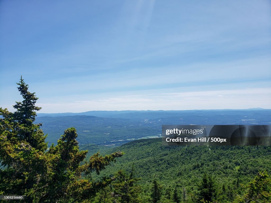 Scenic view of landscape against sky,Mt Ascutney,United States,USA