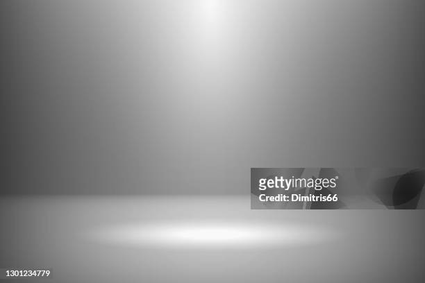 abstrakte hintergrund grau hintergrund. minimaler leerraum mit weichem licht - flutlichter stock-grafiken, -clipart, -cartoons und -symbole