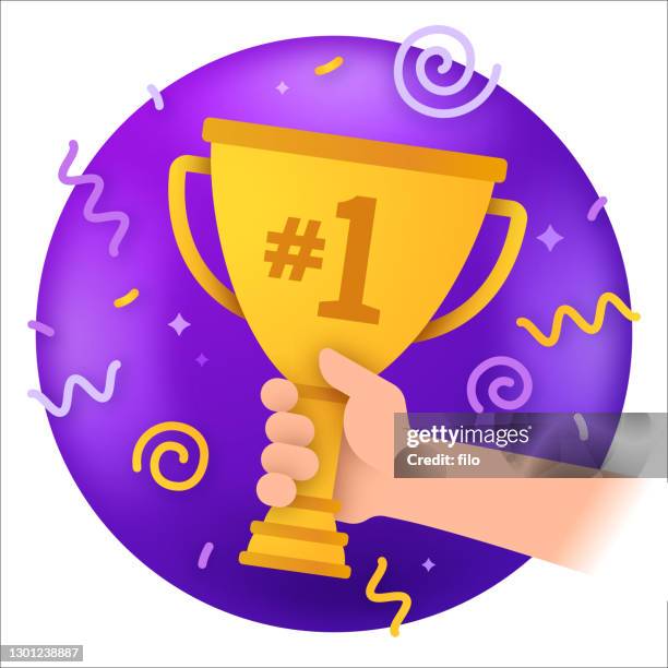 first place trophy award best prize design element - siegerpodest stock-grafiken, -clipart, -cartoons und -symbole