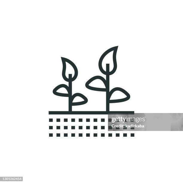 agriculture line icon - bale stock illustrations