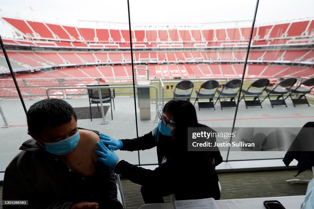 Levi Stadium Opens As Mass Covid Vaccination Site
