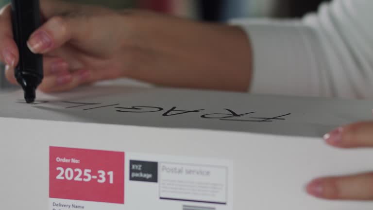 Box Writing Fragile 37 Fragile Handle With Care Labels Stock Videos, Footage, & 4K Video ...