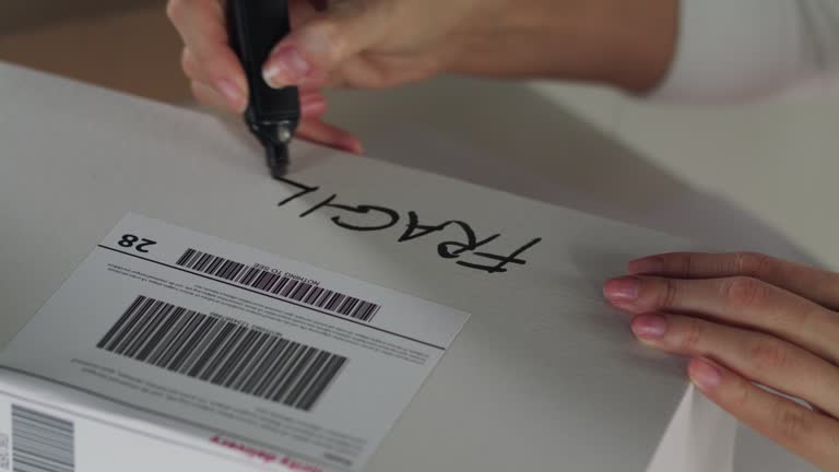 Box Writing Fragile 36 Fragile Handle With Care Label Stock Videos, Footage, & 4K Video ...