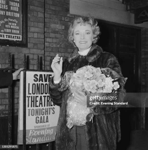 English actress Dame Anna Neagle stars in a production of the musical 'No, No, Nanette' at the Theatre Royal Drury Lane, London, UK, 14th May 1973....