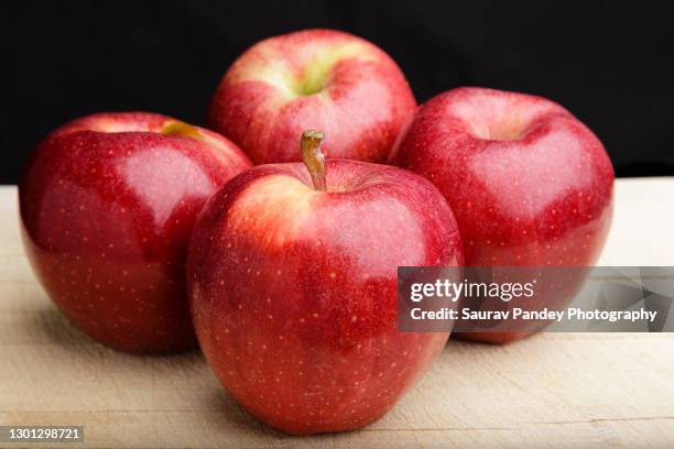 red apples - gala apples stock pictures, royalty-free photos & images