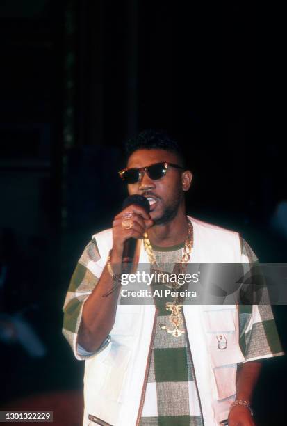 Reggae musician Super Cat performs on July 10, 1994 in New York City.