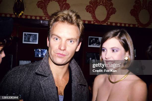 Singer Sting attends a Party at Le Palace Club on 1985 in Paris, France.