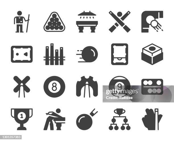 snooker and pool - icons - snooker league stock illustrations