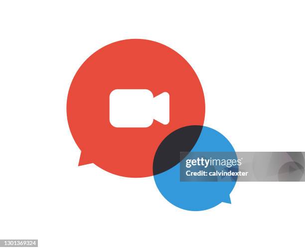 speech bubble conference call icon concept - web conference stock illustrations