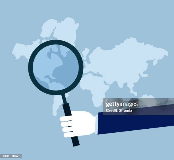 business concept, global business development and exploration - work placement stock illustrations