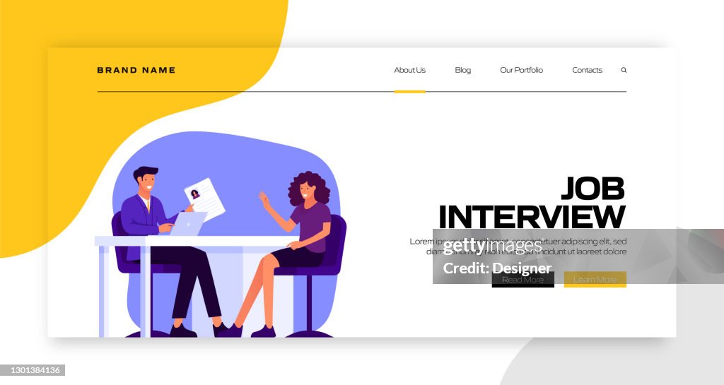 Interview Web Pages Job Interview Concept Vector Illustration For Landing Page Template ...