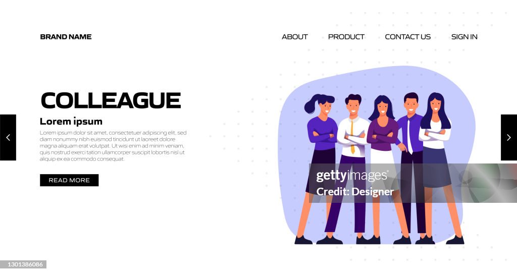 Colleague Development Colleague Concept Vector Illustration For Landing Page Template Website ...