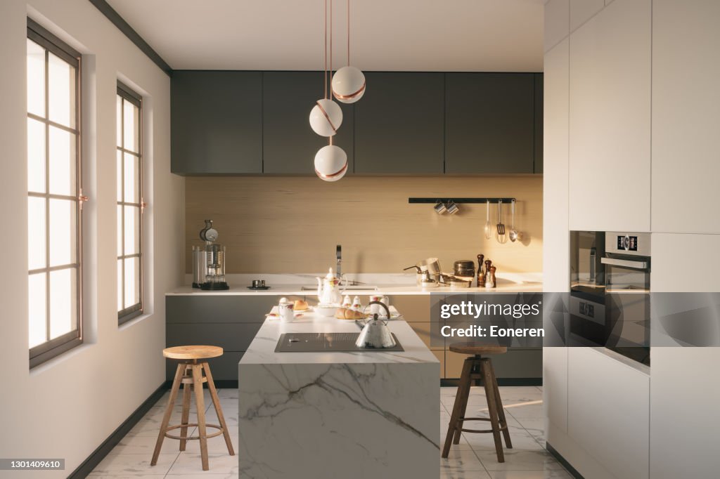 Modern keukeninterieur
