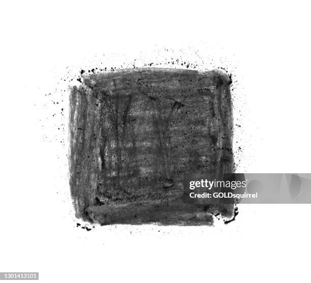 square-shaped scratched background in vector isolated on white paper background in grayscale - abstract illustration hand drawn by dry charcoal - unique details with amazing textured effect and multi layered uneven messy lines and little crumbs around - carbon paper stock illustrations