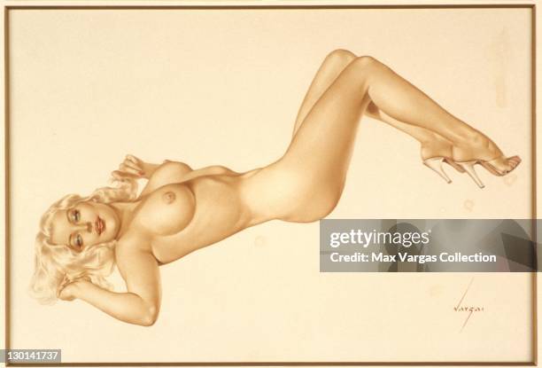 Pin-up art by Alberto Vargas titled Blonde Venus circa 1950's.