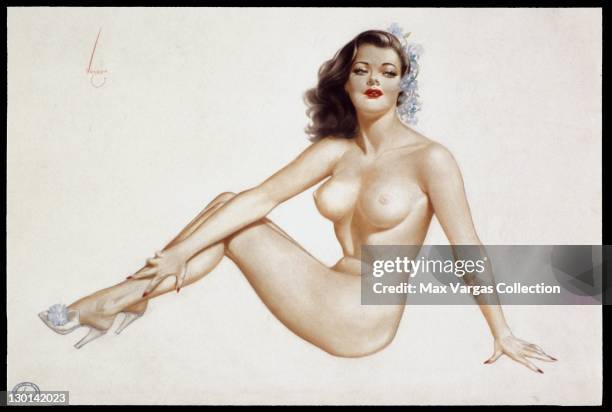 Pin-up art by Alberto Vargas titled The One And Only circa 1940's.
