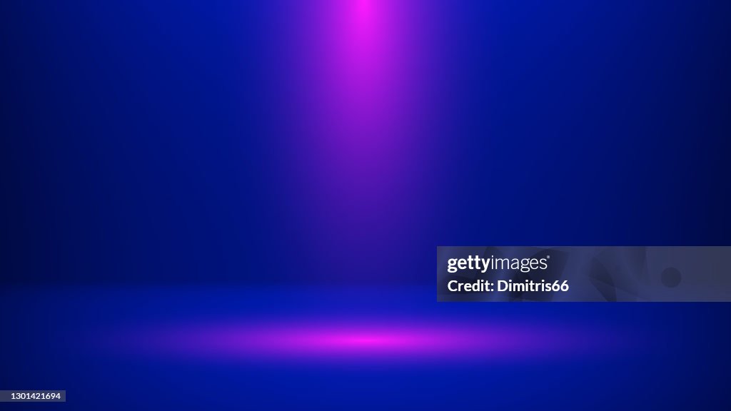 Empty backdrop scene spotlight illuminated