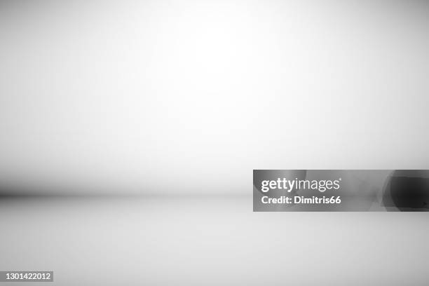 stockillustraties, clipart, cartoons en iconen met abstracte achtergrond grijze achtergrond. minimale lege ruimte met zacht licht - horizon